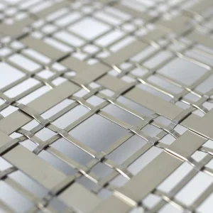 Galvanized Iron Wire Crimped Woven Decorative Metal Mesh, Welded, for Building Partitions and Exterior Wall Cladding