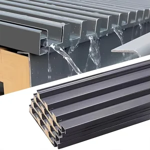 Modern Eco-Friendly Fire-Resistant Metal-Insulated Aluminum Roofing Panels, Durable Exterior Cladding for Hotel and Residential Projects