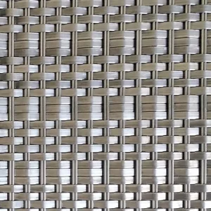 Stainless Steel Plain Weave Metal Mesh Exterior Wall Panel with High Wind Resistance