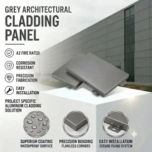 Fire-Resistant Aluminum Alloy Exterior Panel with Modern Design for Customized Building Exterior Curtain Wall Systems