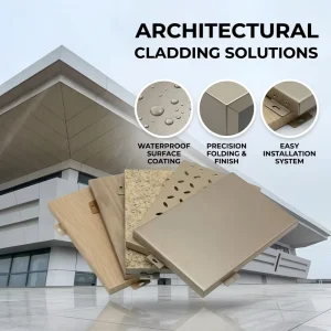 Fireproof Aluminum Panels for Curtain Walls, Custom-Formed Exterior Wall Panels with Corrosion Resistance, Waterproofing, and Eco-Friendly Features