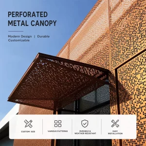 Custom Perforated Metal Curtain Wall Panels for Modern Architectural Design