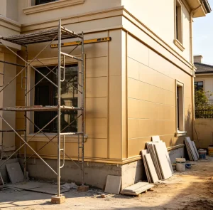 Saudi Arabia Fireproof Heat-Resistant Metal-Look Exterior Wall Panel Calcium Silicate Board Exterior Wall Panel Waterproof