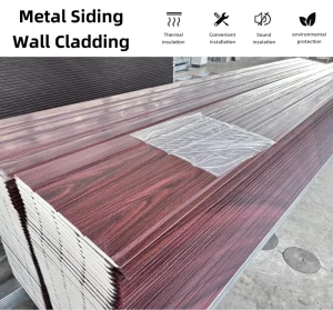 High Thermal-Performance Exterior Wall Panels, Polyurethane Foam-Insulated Decorative Metal Siding Cladding Panels