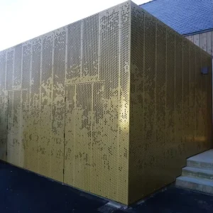 Powder-Coated Perforated Metal Wall Cladding Panels for Office Buildings