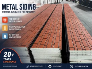 Waterproof Thermal-Insulating Exterior Wall Decorative Metal Polyurethane Sandwich Panel