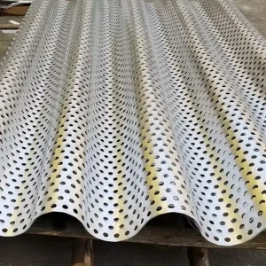 Modern Design Perforated Corrugated Metal Wall Panels, Aluminum Facade Exterior Architectural Decorative Material