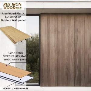 Outdoor Aluminum-Plastic Composite Panel, Weather-Resistant, Salt and Alkali Resistant, Wood Grain, Fireproof and Waterproof