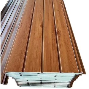 Outdoor Coated Fire-Resistant Metal Polyurethane Sandwich Panel, Steel Material