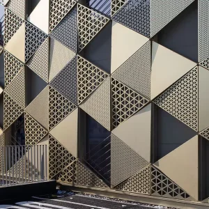Metal Thermal-Insulated Wall Cladding Aluminum Façade Perforated Panel Exterior System for Curtain Walls
