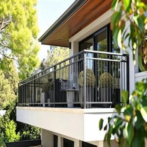 metal Balcony Railing Indoor Stair Handrail & Guardrail Customization Rustproof Weather Resistant Easy Clean